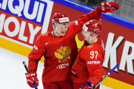 Ice hockey. 2018 IIHF World Championship. Russia vs. Slovakia