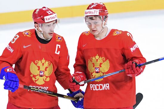Ice hockey. 2018 IIHF World Championship. Russia vs. Slovakia