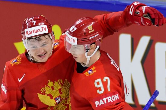 Ice hockey. 2018 IIHF World Championship. Russia vs. Slovakia