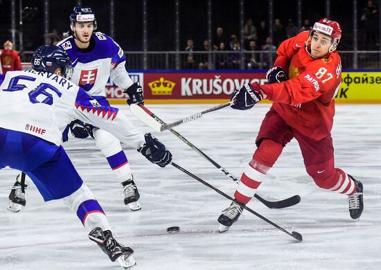 Ice hockey. 2018 IIHF World Championship. Russia vs. Slovakia