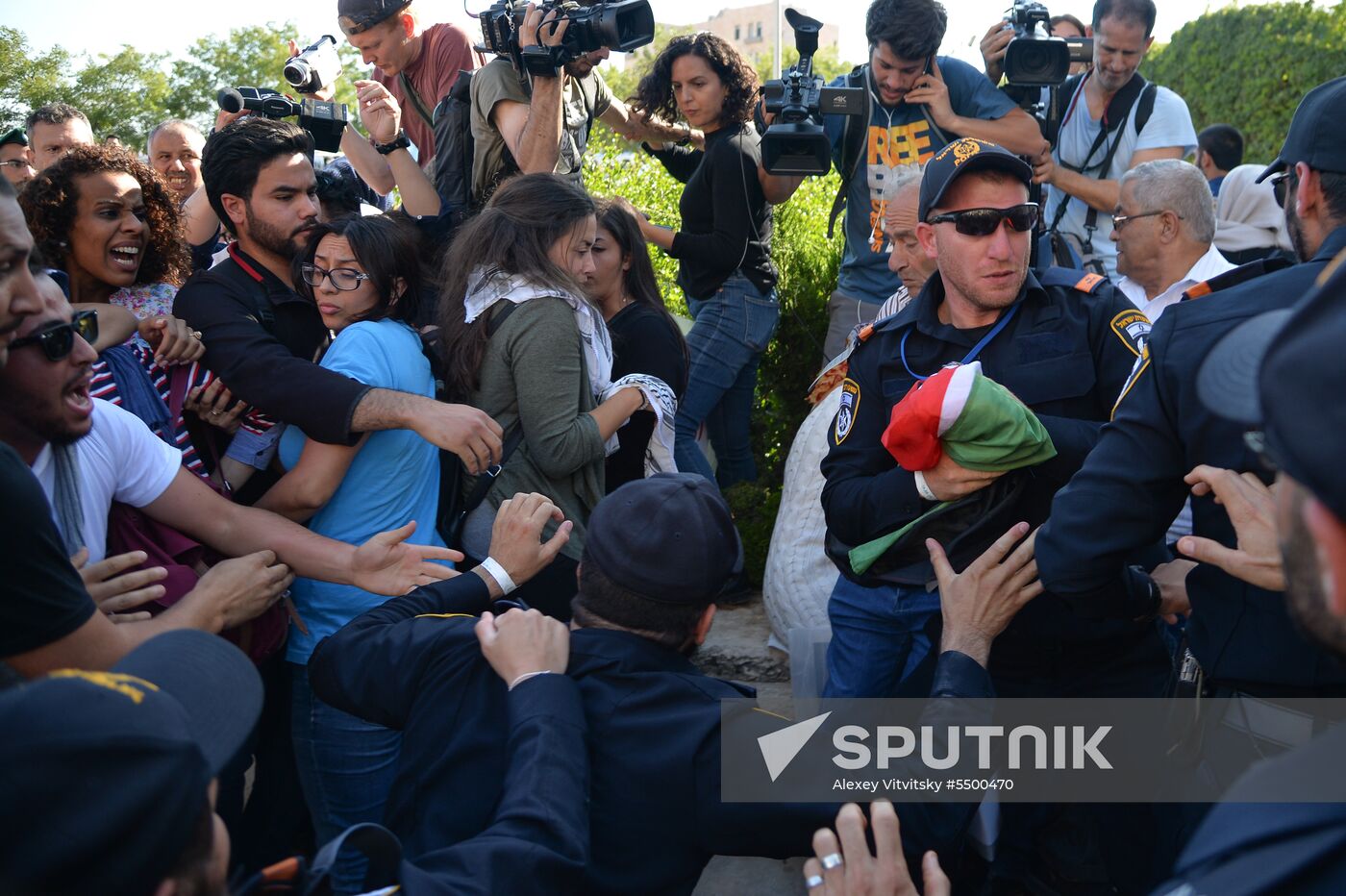 Protests in Palestine due to US Embassy transfer to Jerusalem