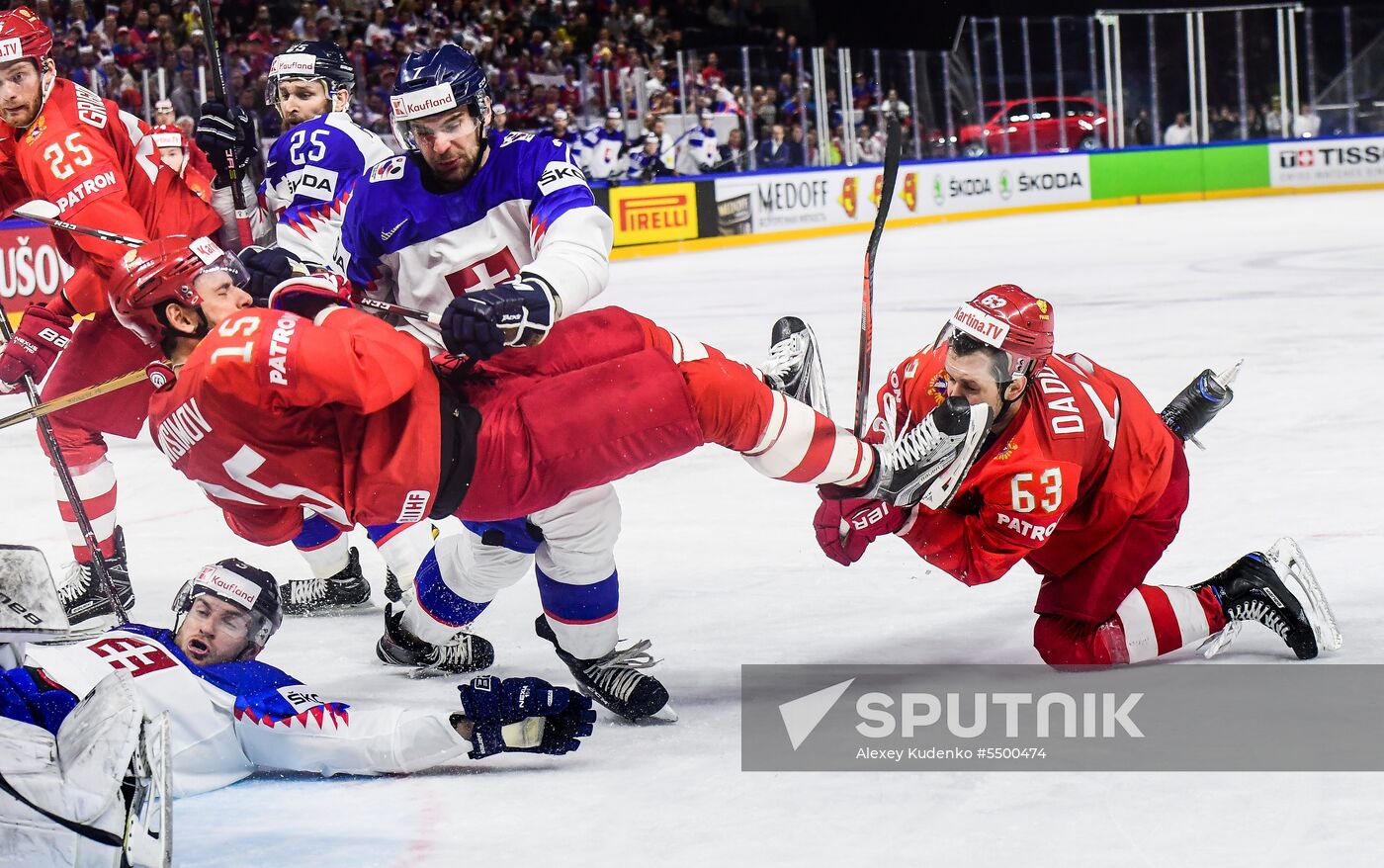 Ice hockey. 2018 IIHF World Championship. Russia vs. Slovakia