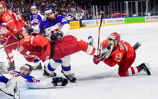 Ice hockey. 2018 IIHF World Championship. Russia vs. Slovakia