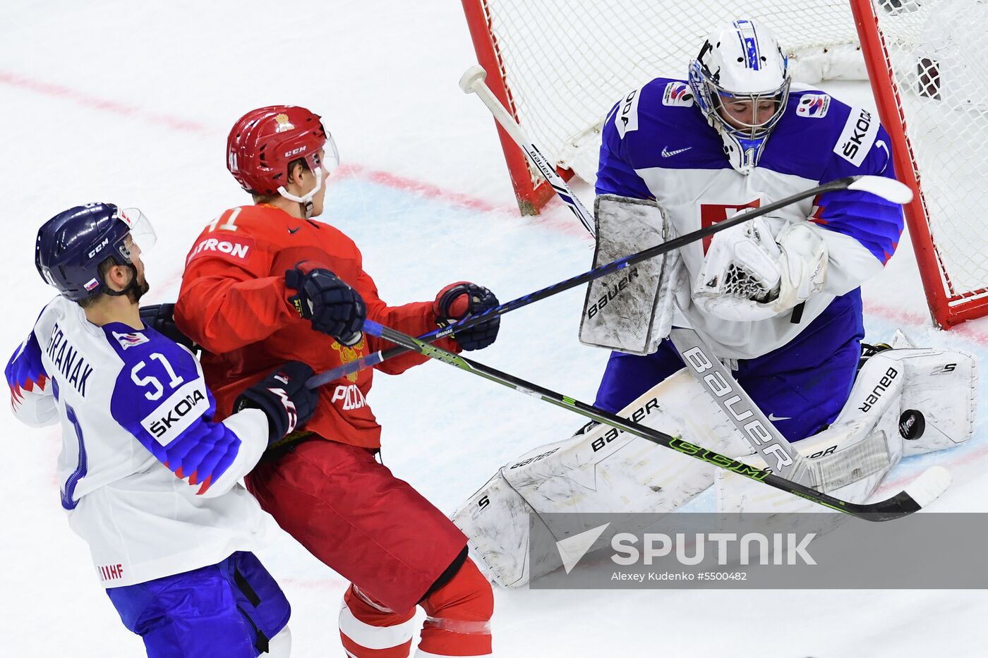Ice hockey. 2018 IIHF World Championship. Russia vs. Slovakia