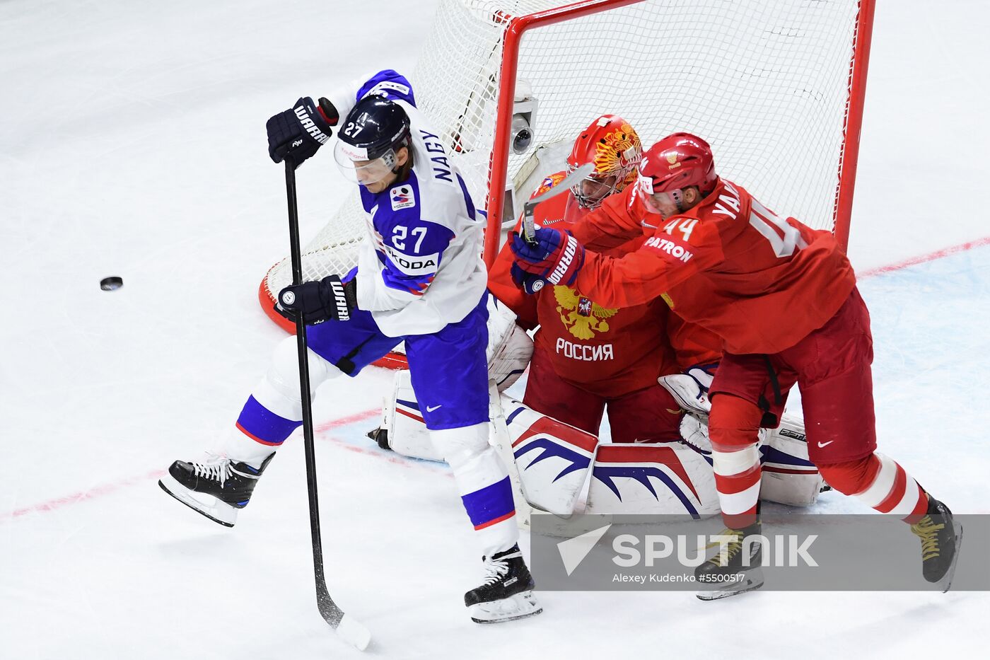 Ice hockey. 2018 IIHF World Championship. Russia vs. Slovakia
