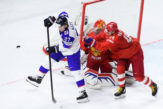 Ice hockey. 2018 IIHF World Championship. Russia vs. Slovakia
