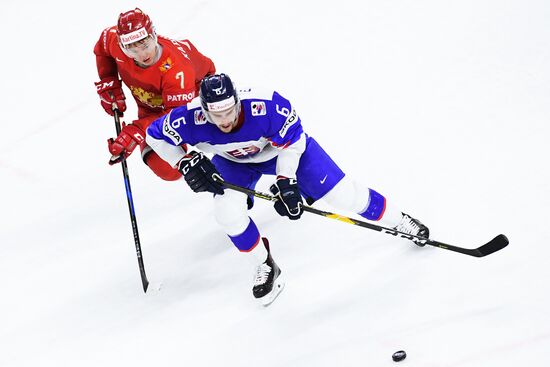 Ice hockey. 2018 IIHF World Championship. Russia vs. Slovakia