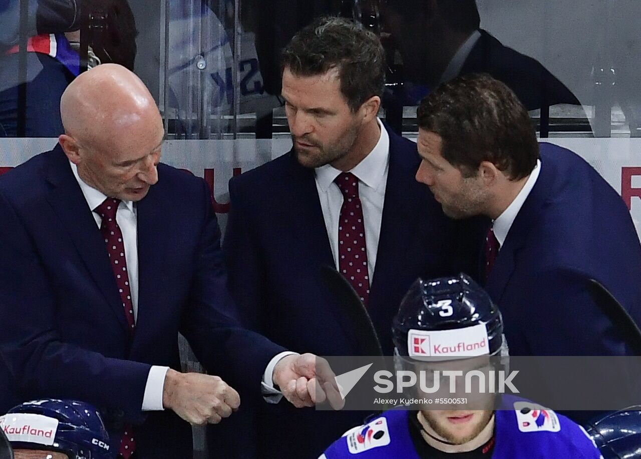 Ice hockey. 2018 IIHF World Championship. Russia vs. Slovakia
