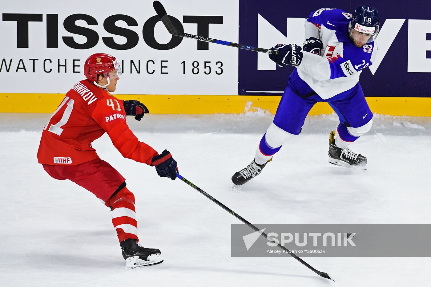 Ice hockey. 2018 IIHF World Championship. Russia vs. Slovakia