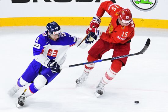 Ice hockey. 2018 IIHF World Championship. Russia vs. Slovakia