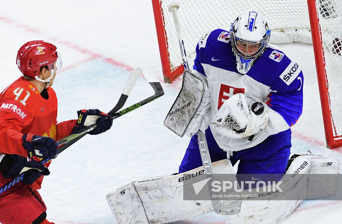 Ice hockey. 2018 IIHF World Championship. Russia vs. Slovakia