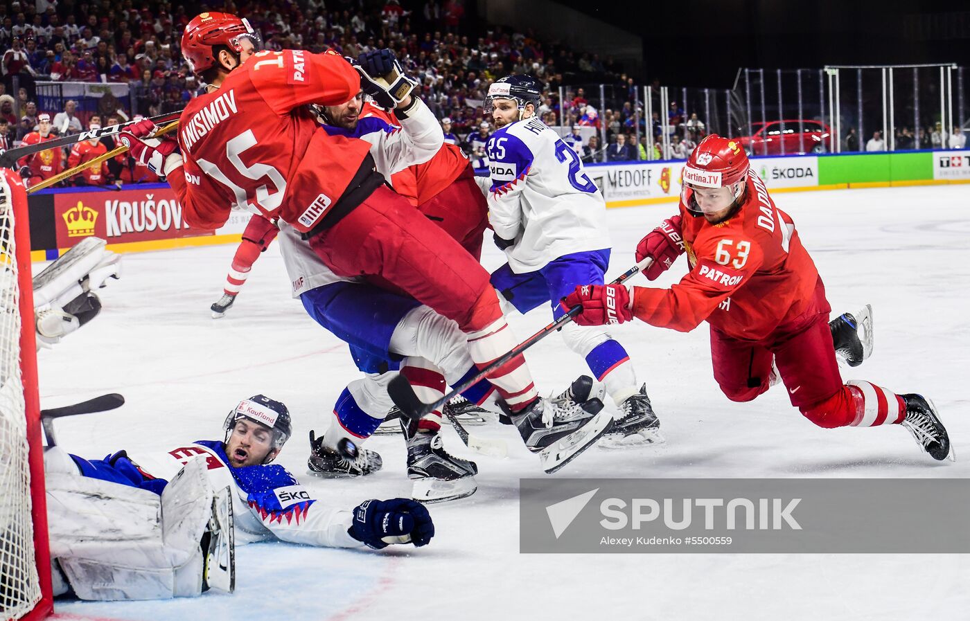 Ice hockey. 2018 IIHF World Championship. Russia vs. Slovakia