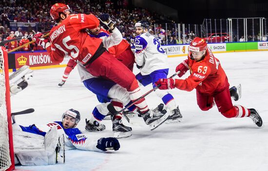 Ice hockey. 2018 IIHF World Championship. Russia vs. Slovakia