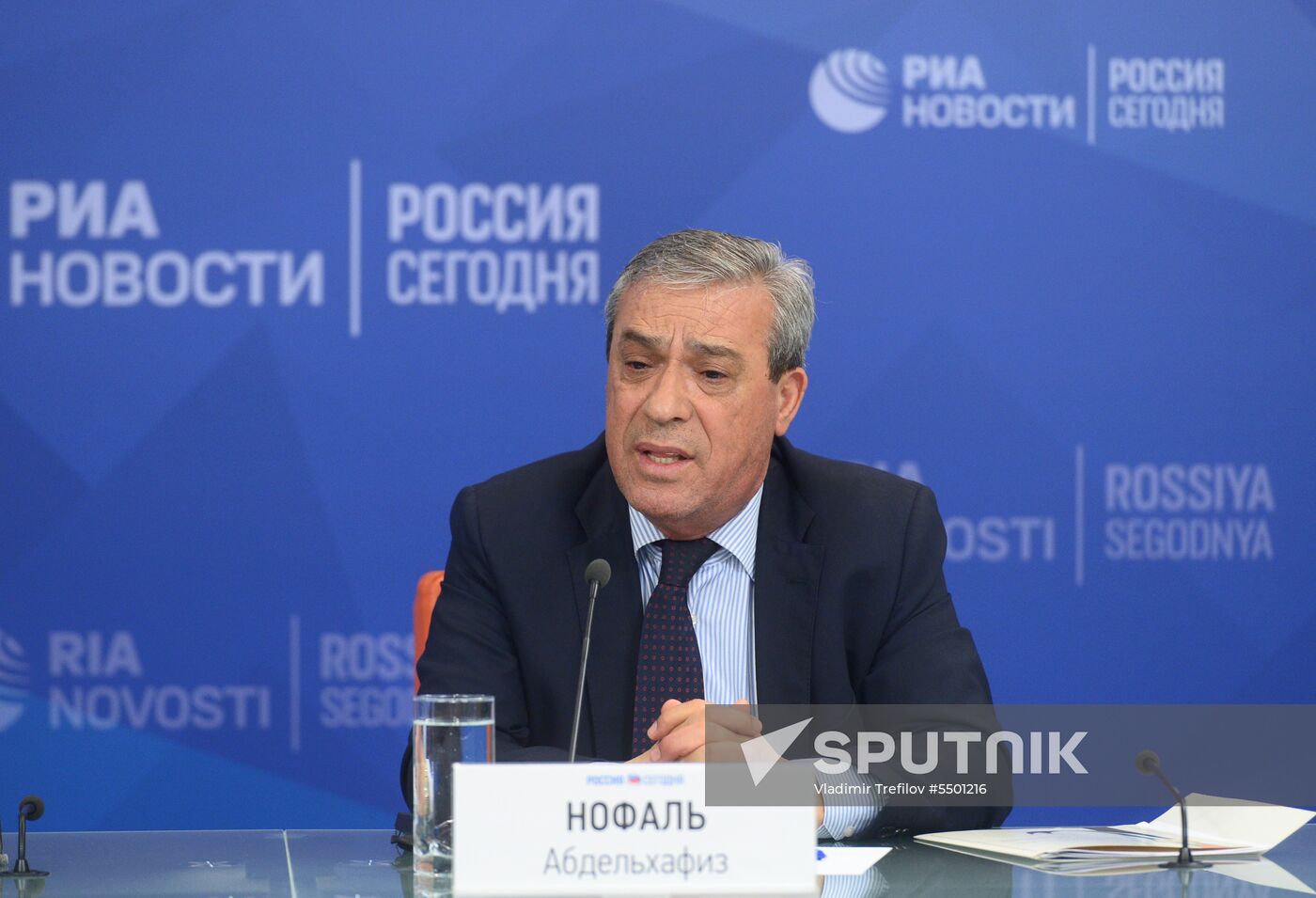 News conference with Palestinian Ambassador to Russia Abdel Hafiz Nofal