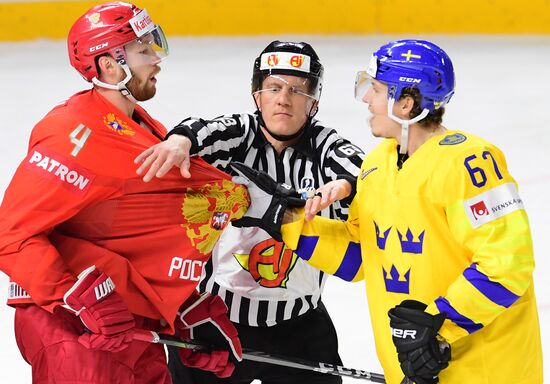 Ice hockey. IIHF World Championships. Russia vs. Sweden