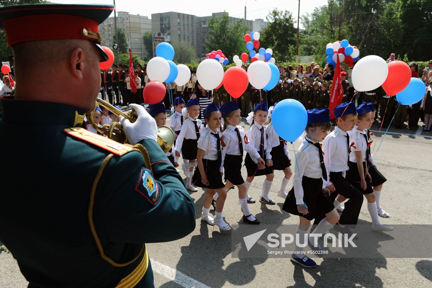 'Children's troops' parade in Rostov-on-Don