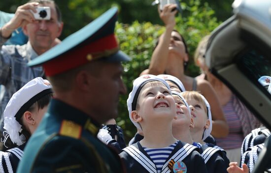 'Children's troops' parade in Rostov-on-Don