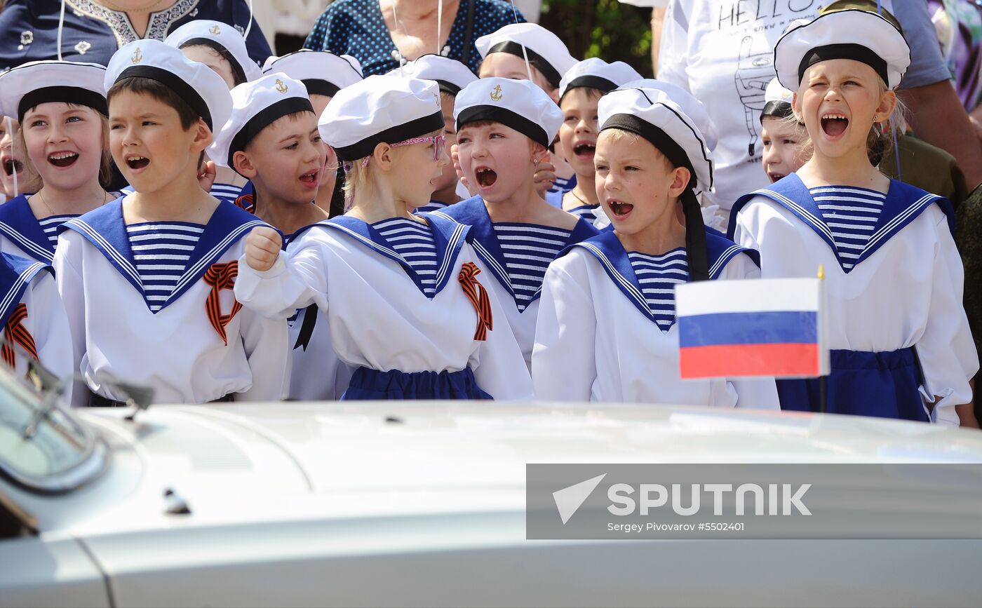 'Children's troops' parade in Rostov-on-Don