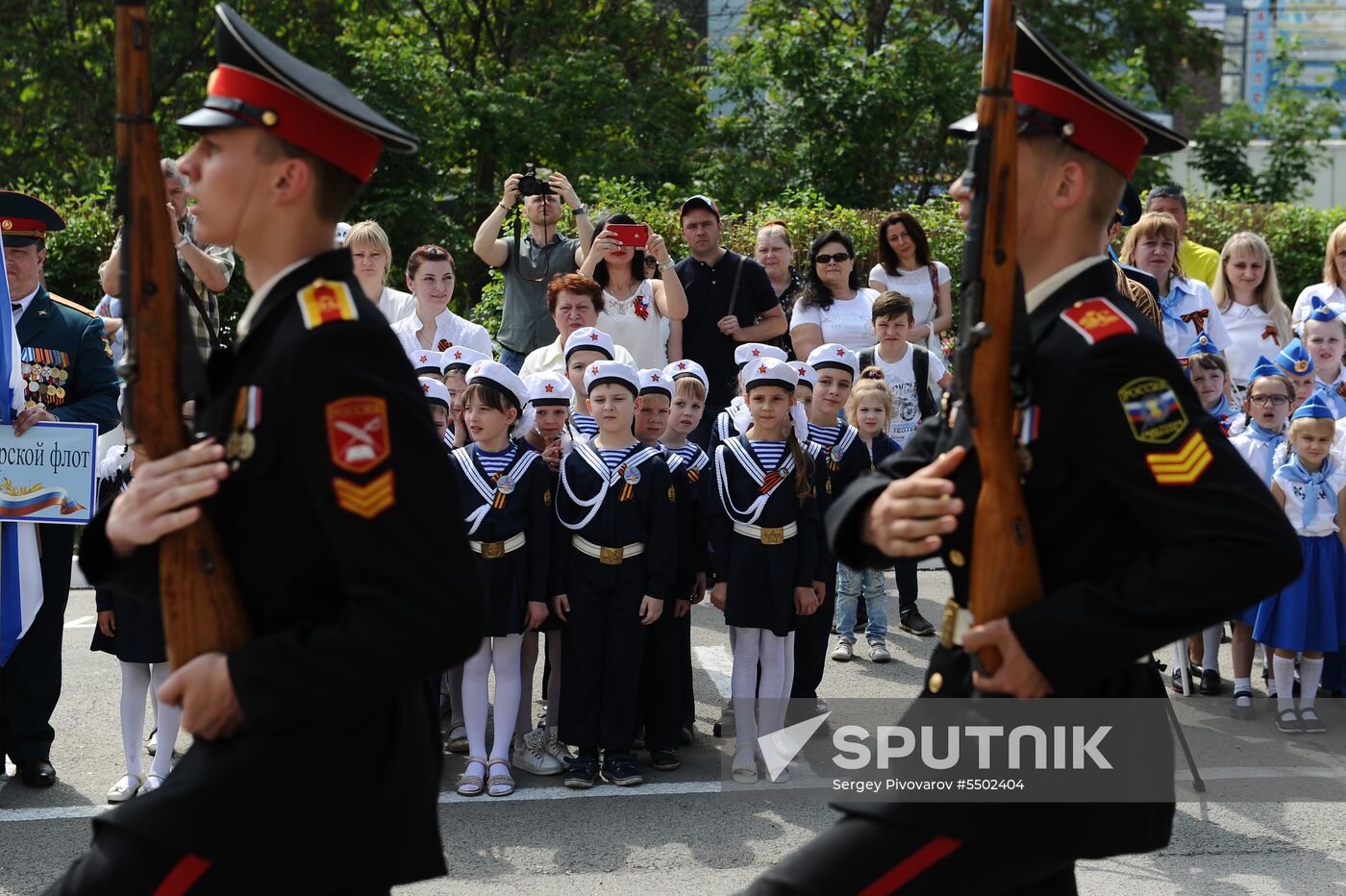 'Children's troops' parade in Rostov-on-Don