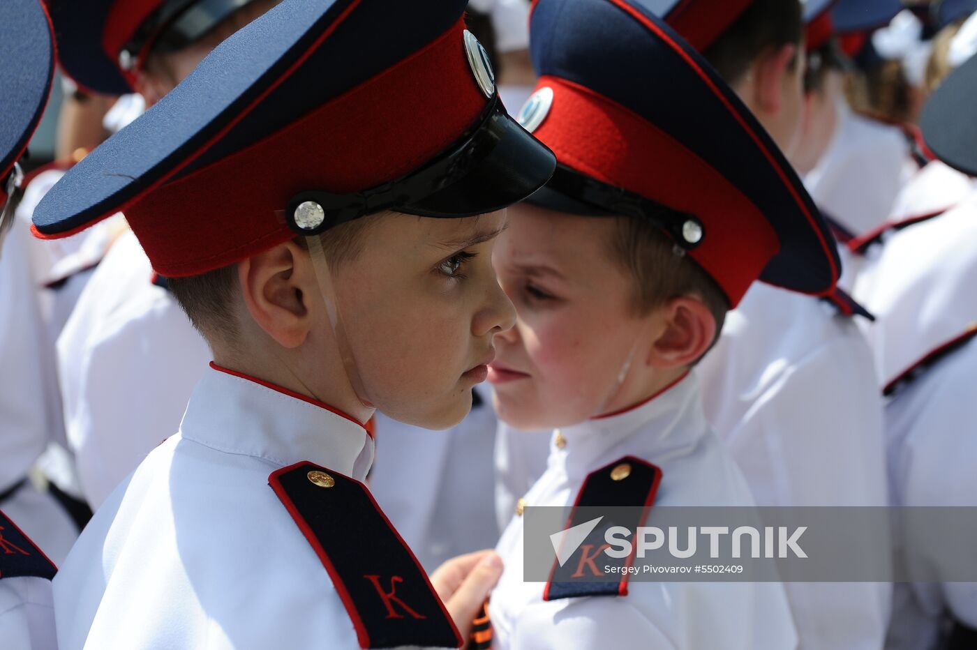 'Children's troops' parade in Rostov-on-Don