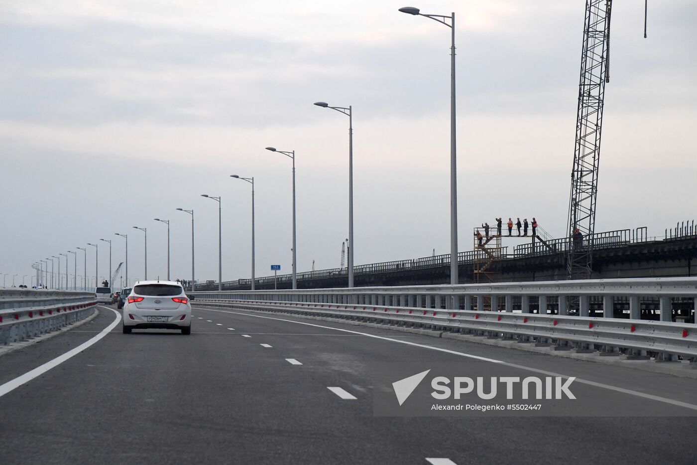 Crimean Bridge open for car traffic
