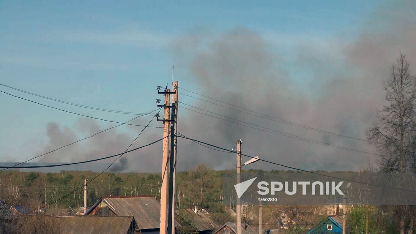 Munitions explosions in Udmurtia
