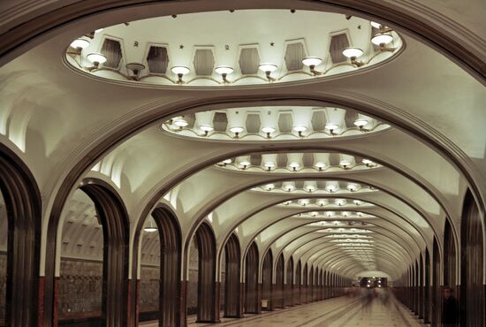 Mayakovskaya metro station in Moscow