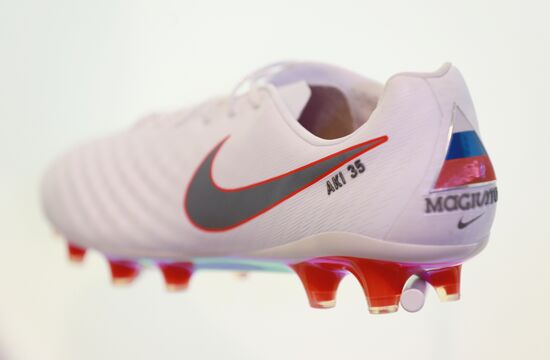 Russian national football team presents new football boots