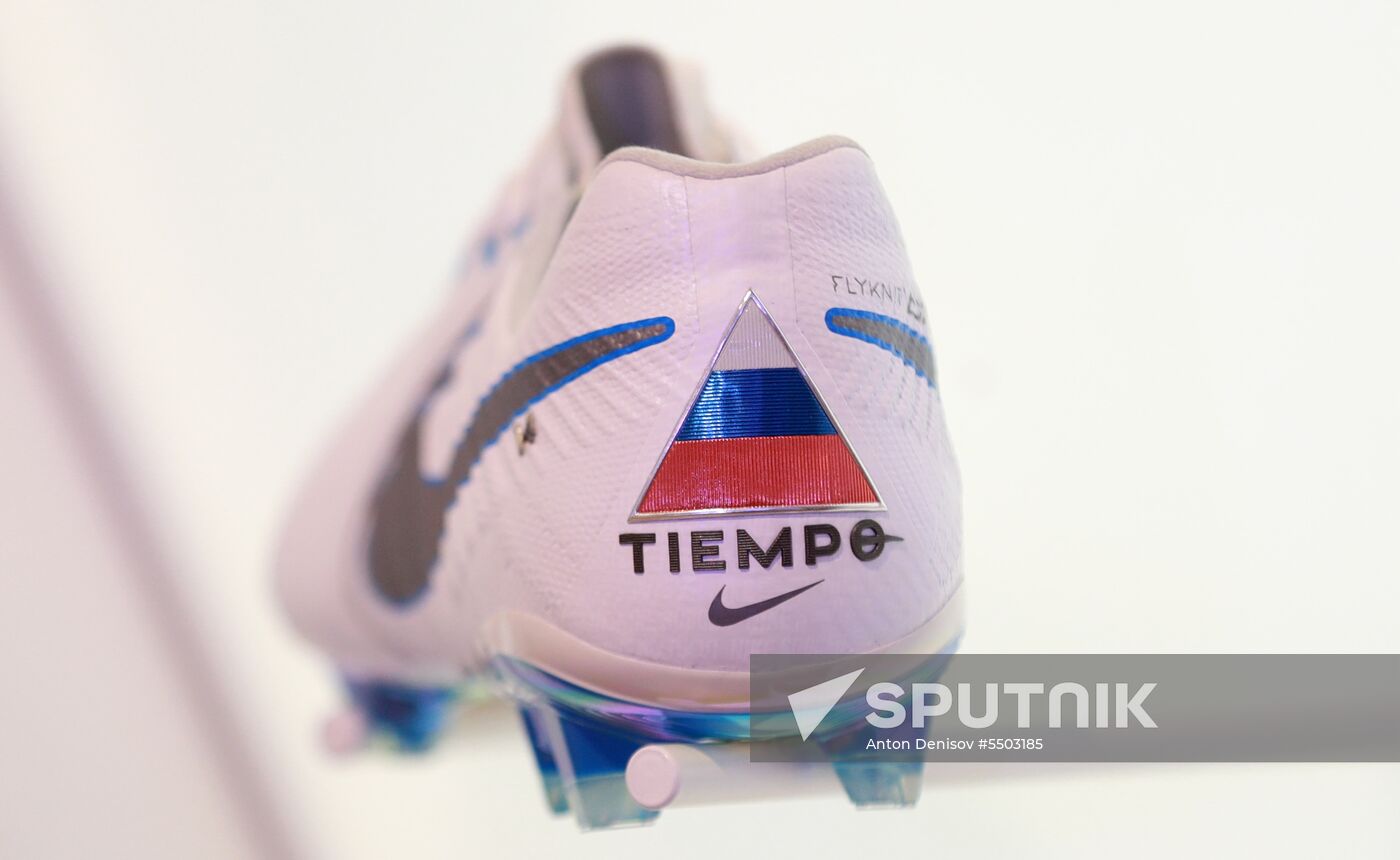 Russian national football team presents new football boots