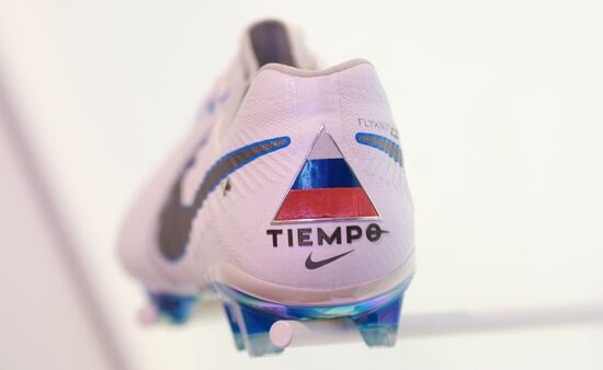Russian national football team presents new football boots