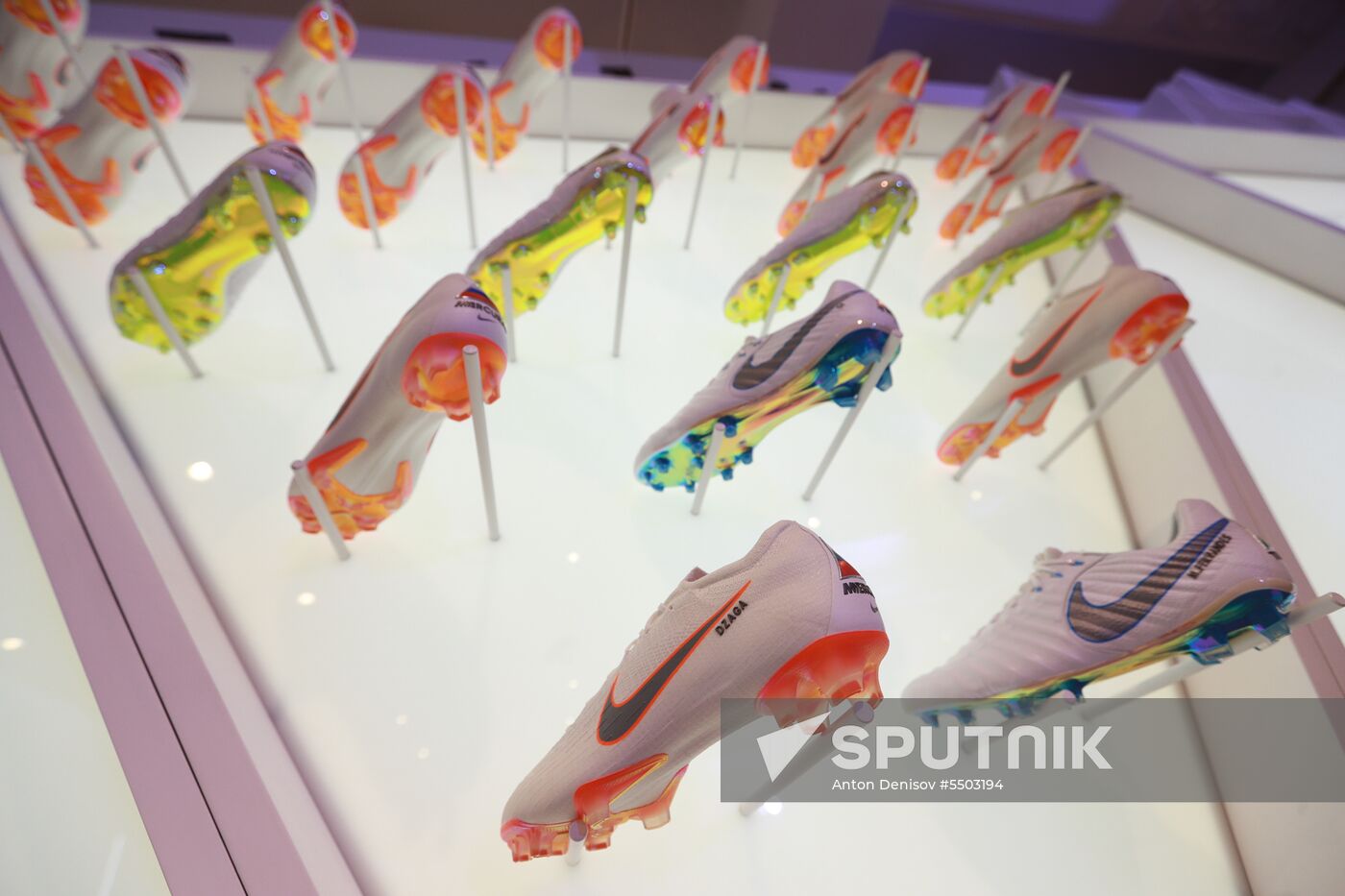 Russian national football team presents new football boots