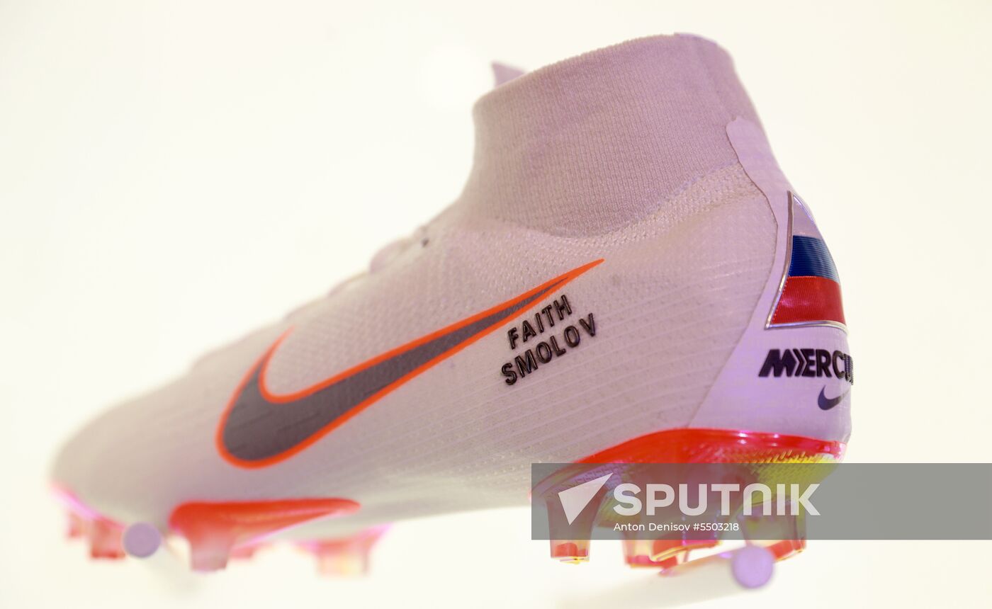Russian national football team presents new football boots