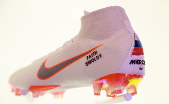Russian national football team presents new football boots