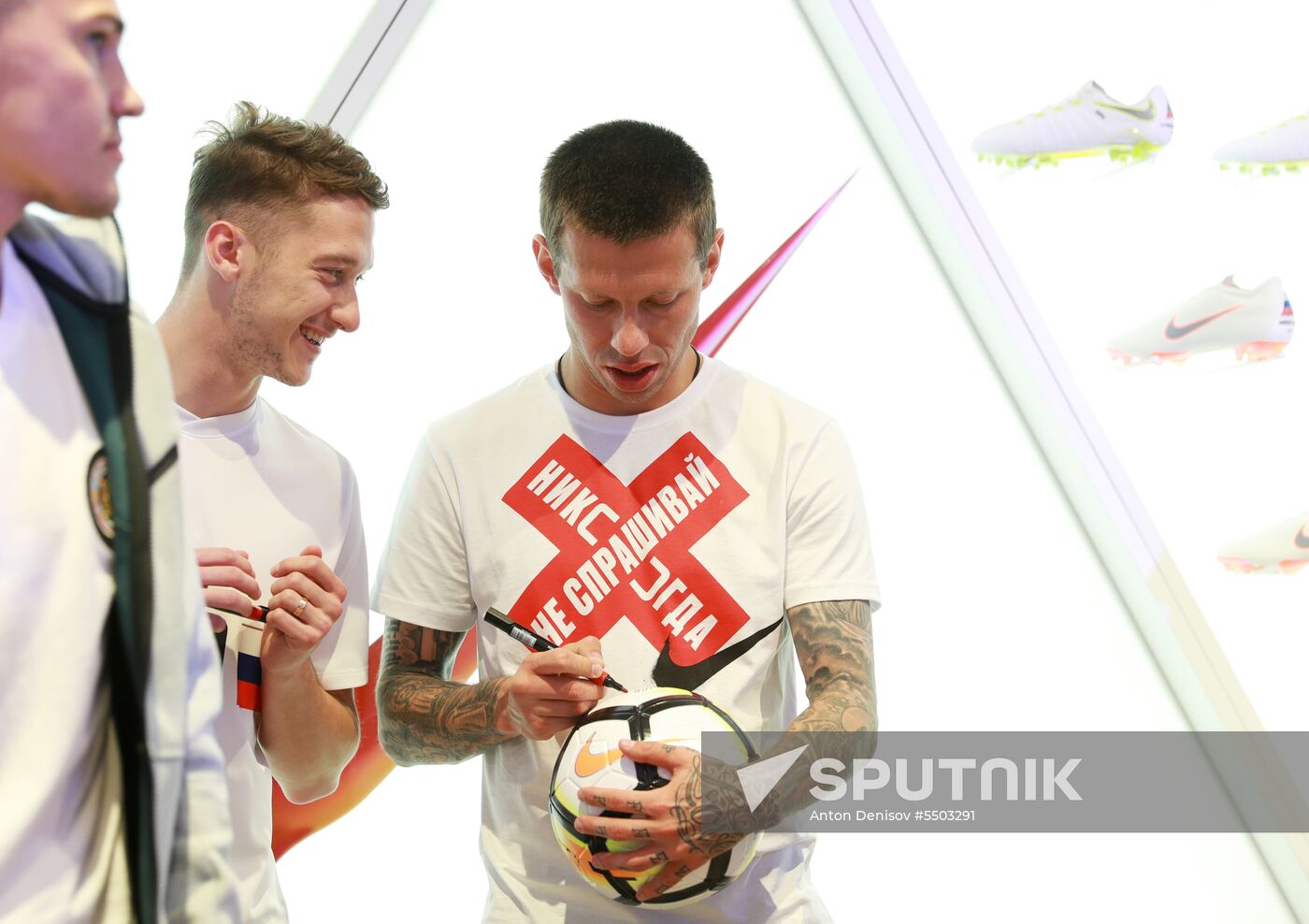 Russian national football team presents new football boots
