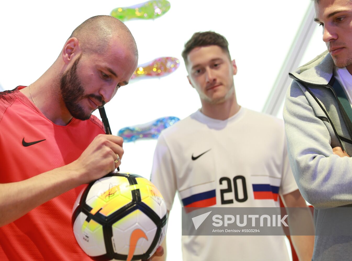 Russian national football team presents new football boots