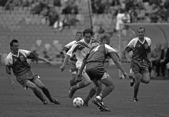 Friendly football match between Russia and Slovakia