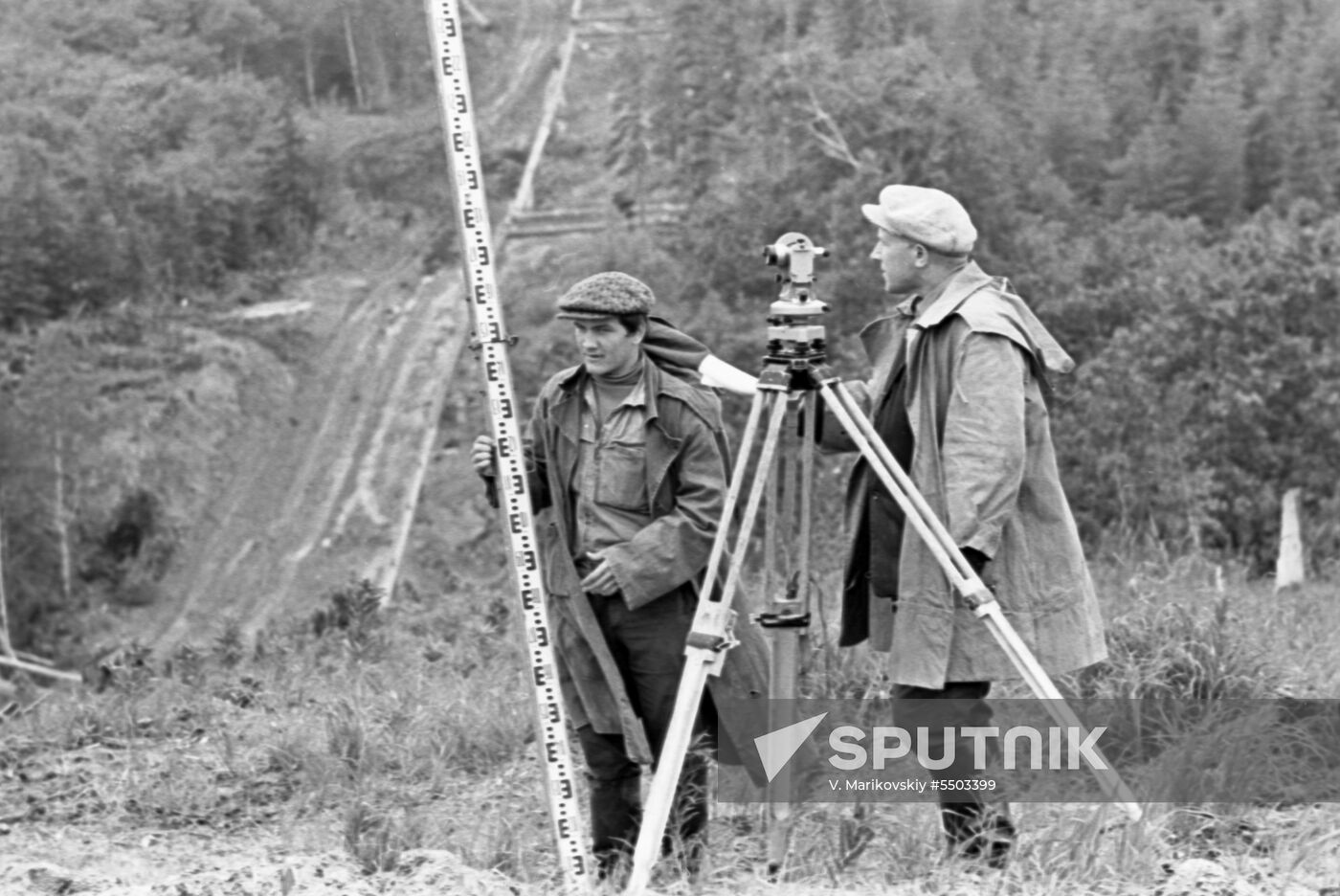 Topographic survey of road