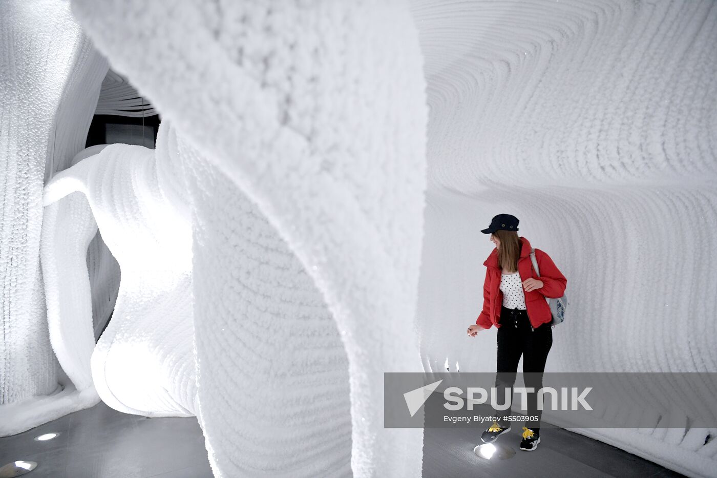 Ice cave opened in Zaryadye Park