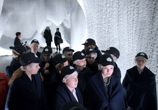 Ice cave opened in Zaryadye Park