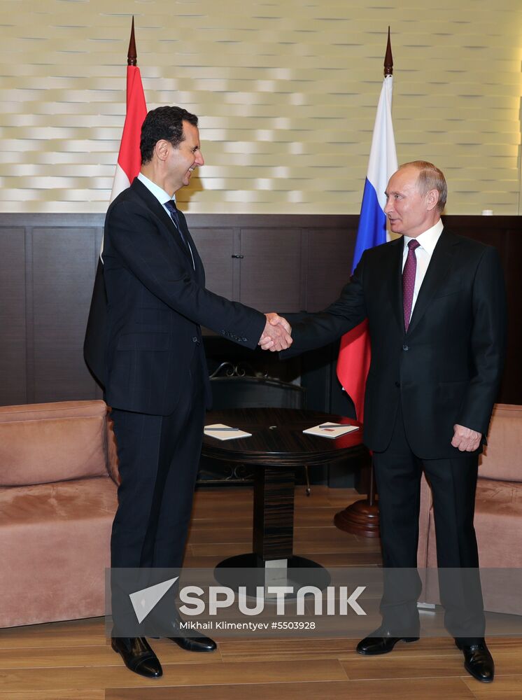 President Vladimir Putin meets with President of Syria Bashar al-Assad in Sochi