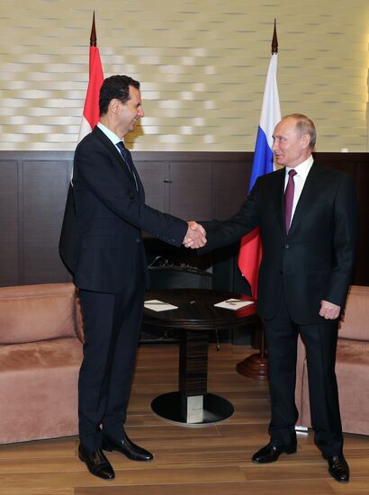 President Vladimir Putin meets with President of Syria Bashar al-Assad in Sochi