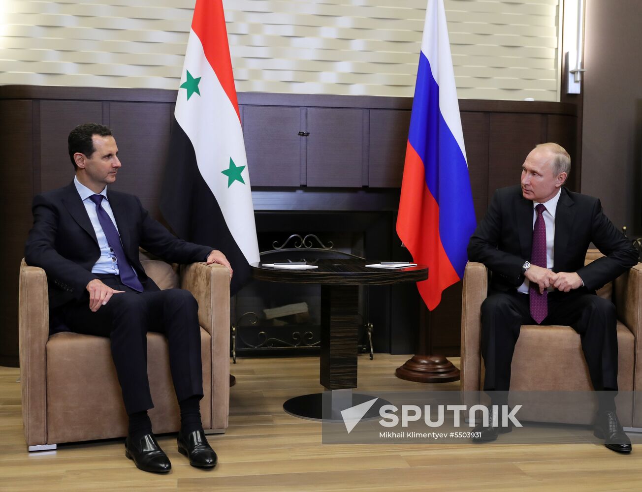 President Vladimir Putin meets with President of Syria Bashar al-Assad in Sochi