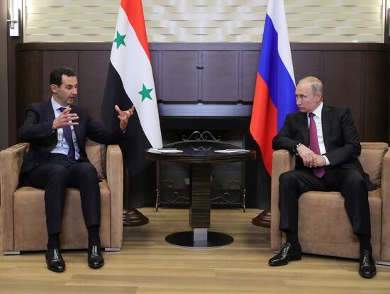 President Vladimir Putin meets with President of Syria Bashar al-Assad in Sochi