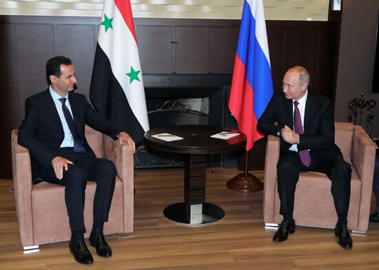 President Vladimir Putin meets with President of Syria Bashar al-Assad in Sochi