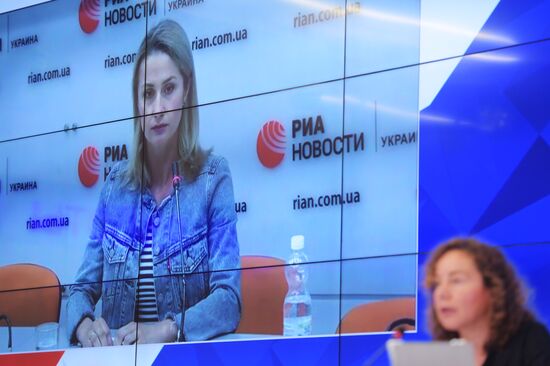 News conference of Irina Vyshinskaya