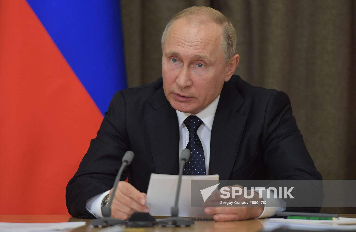 Russian President Vladimir Putin chairs meeting on military issues