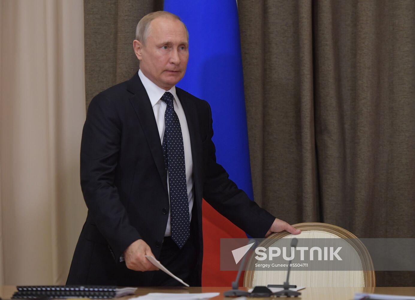 Russian President Vladimir Putin chairs meeting on military issues