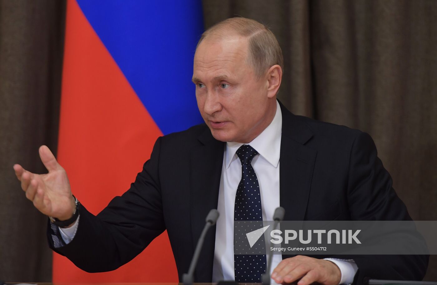 Russian President Vladimir Putin chairs meeting on military issues