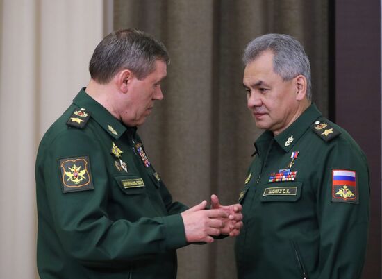Russian President Vladimir Putin chairs meeting on military issues