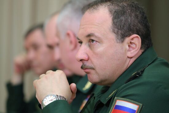 Russian President Vladimir Putin chairs meeting on military issues